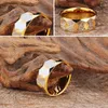 Cluster Rings 9mm Luxury Gold Color Tungsten Steel Wedding Band Ring Men Women Fashion Trend Geometric Rhombus Couple Rings Jewelry L240315