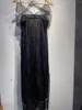 Abiti casual da donna in pizzo con papillon e fionda abito sexy nero semi prospettiva con spalle scoperte abito senza maniche femminile primavera estate 2024