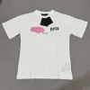 Camisetas para hombre y mujer con estampado laminado de letras en el pecho, manga corta, camiseta informal holgada de gran tamaño de lujo, Tops 100% de algodón puro para hombres y mujeres-Y4