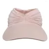 Berets Sun Hat For Women Anti-UV Wide Brim Visor Pleats Protection Ladies Foldable Beach Vacation Summer Hats