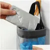 Food Storage Organization Sets Hanging Garbage Bag Dispenser Kitchen Wall Trash Wall-Mounted Grocery Holder Nylon Accessory Drop D Dhuyk