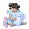 NPK 50CM Full Body Soft Silicone Sweet Face Reborn Toddler Baby Girl Doll Birthday Christmas Gift High Quality 240304