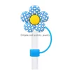 Boire Sts Fleur Floral Sile St Toppers Accessoires ER Charms Réutilisable Anti-éclaboussures Bouchon Anti-poussière Décoratif 8 Mm / 10 Mm Party Drop Delive Otuiw