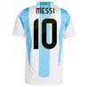 2024 Messis Argentinas Futbol Forması Copa Amerika Kupası Camisetas Çocuk Kiti Milli Takımı 24/25 Evde Futbol Gömlek Di Maria Lautaro Martinez Oyuncu Hayranları Versiyonu
