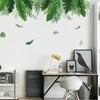 Wall Stickers Fresh Green Leafy Plant Tropical Jungle Leaf Decoration Living Room Restaurant Art Mural