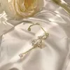 Backs Earrings Sparkling Zircon Rose Ear Cuff Clip Silver Color Tassel For Women Korean Bone Without Piercing Wedding Jewelry