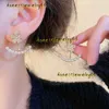 Kolczyki stadninowe dwa styl moda kwiat Kobiety 2024 Sprakly Crystal Trendy Women Ear Jewelry i akcesoria Kolczyki Biżuteria Oorbellen Wysoka jakość