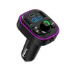 G47 Bluetooth Transmisores FM Tarjeta TF Dual USB manos libres Rápido QC3.0 Cargador de coche inalámbrico Reproductor de MP3 Kit de coche