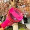 Magazzino USA 40 once liscio glitter rosa isolato sotto vuoto argento rame placcato arcobaleno bicchiere da bere bottiglie d'acqua da esterno tazze da viaggio per sublimazione e laser
