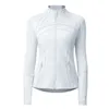 Actieve shirts LUlogo Dames Yoga Sportjack met lange mouwen Nylon Slanke stretch Rits Hardlopen Fitness Top met lange mouwen Sneldrogend