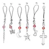 Keychains pärlor Telefonband Kedjor Kvinnor Mobiltelefon Pendant Anti-Lost Lanyard Jewelry for Girls