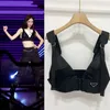 Canottiere da donna Camis del marchio di design Jinchen Star's Same Style of 2021 Spring New Marine Garbage Recycling Material Sling Vest con colore puro Moda JRMI