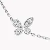 Chains Delicate Mini Butterfly Necklace S925 Sterling Silver Multi-Butterfly Light Luxury Classic Socialite Ins Collarbone Chain