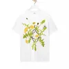 T-shirt Femme Designer Correct 2023 LO Famille Poitrine 3D Fleur Broderie Imprimer Manches Courtes Lâche Polyvalent Top FJMN