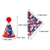 Vêtements pour chiens Drapeau Vêtements pour animaux de compagnie Hijab Chapeau de fête patriotique Décorer Usa Supply Tissu Bavoir pour chiot américain