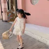 Set di abbigliamento Estate Nuovi bambini Set di abbigliamento per ragazze Fiore Ricamo in pizzo Top + Pantaloncini Vestiti per neonati per bambini Completo per ragazze Moda per bambini