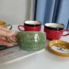 Tazze Simpatico Panda Tazza da caffè in ceramica Piattino Decorazione Cucina di casa Riutilizzabile Tè Colazione Latte potabile Set in porcellana