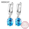 Charm Luxury Designer Real 1 Carat Heart Cut Moissanite Diamond Drop Earrings Pass Diamond Test Womens S925 Silver Earring Giftl2403