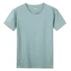 Summer T-Shirts Men Women 100% Cotton Short Tees Plain Solid Male Female Basic Tshirts O-Neck Slim Fit Tee shirt Young Boy Girl 240305