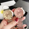 2024 GU Fashion New Brand Quartz Wrist Watch for Women Girl with Metal Steel Band Watches Wholesale Free Frakt Designer Gift