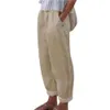 Повседневные женские брюки полной длины, летние элегантные брюки с эластичной резинкой на талии, штаны-шаровары для повседневной носки 240314