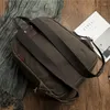 Plecak olejowy wosk vintage mężczyźni duże zdolności wojskowe skórzane skórzane płótno plecaki szkolne torby podróżne laptopa na zewnątrz mochilas