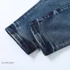 Jeans nödställda motorcykelcyklist Jean Rock Skinny Slim Ripped Hole Letter Top Quality Brand Hip Hop Denim Pants 480