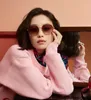 Designer Luhan Nini star même lunettes de soleil boucle de cheval pour femmes g famille lunettes de soleil à grande monture dégradé pour hommes Tan TB1I