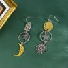 Dangle Chandelier Greek Mythology Face Sun Moon Pendant Creative Design Womens Asymmetric Personality Pendant Earrings Party Jewelry Gift till sin 24316