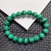 Braccialetti a maglie 10mm Bracciale in malachite naturale Moda Cristallo Quarzo Pietra preziosa Gioielli Reiki Guarigione Regalo per le donne 1 pz