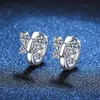 Charm 1.6cttw Full Moissanite Hoop Earring S925 Sterling Silver Butterfly Earrings18K Plated D Color VVS Wedding Fine Jewely for WomenL2403