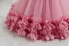 Robe de princesse fleurie pour filles 0 à 12 mois mignon bowknot vêtements de pétale bébé fille robes broderies en bas âge né 240403