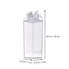 Bouteilles d'eau 2 pièces bouteille transparente carton en forme de tasse de boisson carrée pour l'escalade en plein air voyage camping 1000 ml