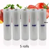 Rouleaux de scelleur sous vide alimentaire sacs sous vide emballage sans BPA sacs sous vide de cuisine domestique sacs de stockage de scelleur 5RollsLot 240304