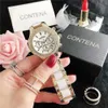 Autres montres 2023 CONTENA Femmes es Top Marque De Luxe Quartz Dames Mode Bracelet Rose Or Diamant Femme Horloge Relogio Feminino Y240316