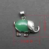 Dangle Chandelier 10pcs Natural Crystal Stone Pendants Necklaces Elephant Animal Reiki Jewelry for Women Girls Lovely Small Pendant Diy earrings 24316