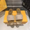 Designer Slides Kapcieczki swobodne buty luksusowe marka 2024 ffnew płaskie kapcie pełne diamentów płaskie sandały litery luksusowe kapcie marki kapcie
