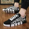 Casual schoenen Zapatillas Hombre voor heren Mode bedrukte sneakers Comfort plat gevulkaniseerd Drop Tenis Masculino