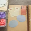 Decorazione per feste di grandi dimensioni, 16 etichette di carta, file semplici, stile di lavoro, confezione regalo, scrapbooking, artigianato fai da te