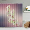 Shower Curtains White Orchid Shower Curtain Set Water Flowers Reflection Natural Floral Polyester Fabric Chic Bathroom Decor Curtains with Hooks Y240316