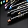 15 färger Vattentät Pearlescent Eyeshadow Pencil Stick varaktiga Glitter Shimmer Eye Shadow Pen Eyeliner Eyes Makeup Tools 240305