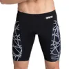 Mäns badkläder Mens Swimsuit Sports Competition Swimsuit Surfing Shorts Hållbart klorbeständig strandbaddräkt 240315