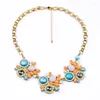 Ожерелья с подвесками, оптовая цена, 2014 г., дизайн, нежное элегантное женское ожерелье из смолы с растением, блестящее золотого цвета