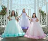 Girl Dresses Princess Puffy Flower Ruffles Party Toddler Pageant Wears Baby Birthday Kids Formal First Communion Ball Gowns