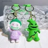 Keychains Lanyards Classic Cartoon Figure Jack Skellington Keychain The Nightmare Before Christmas Doll Keyrings Ryggsäck Tillbehör Y240316