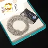 Fine Jewelry Pass Diamond Tester 15 mm 4-reihige Hiphop-Kette, vollständig vereist, kubanische Gliederkette aus Vvs-Moissanit