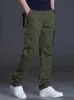 Solind Cotton Multi Flap Pockets Mens Straight Leg Cargo Pants Loose Casual Outdoor Pants Mens Work Pants For Hiking Tactical 240314