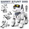 RC Stunt Robot Dog Robots inteligentes Juguete para niños Control remoto Música Toque Danza Canto Seguir Caminando Animales eléctricos para niña 240307