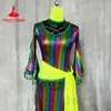 Palco desgaste dança do ventre desempenho robe para menina oriental crianças folk saidi gasto personalizado adulto criança balady traje vestido