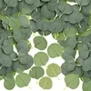 Fiori decorativi 200 pezzi sfusi foglie di eucalipto artificiale verde finto seta finto dollaro d'argento pianta per vendita al dettaglio fai da te